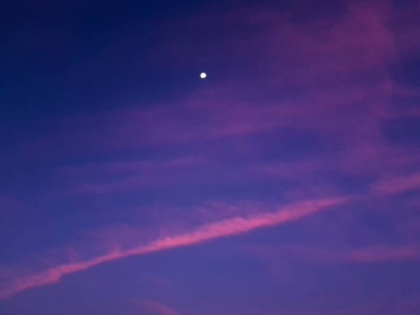 istock Purple Sky and the Moon 1329590812