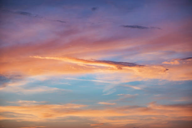 istock Amazing cloudscape on the sky at sunrise. 1329593990
