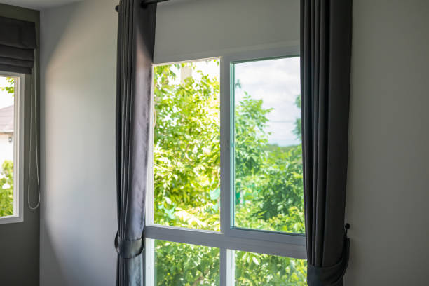istock Curtain window interior decoration in bed room 1329596791