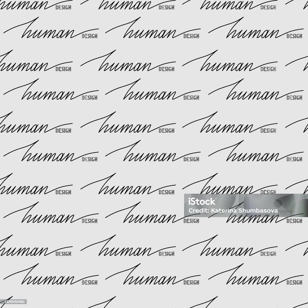 Human Design Lettering Pattern Stock Illustration - Download Image Now ...