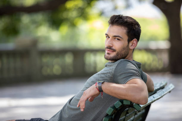 istock Young man portrait looking at camera 1329605642