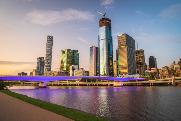 istock Brisbane’s skyline at dusk 1329607503