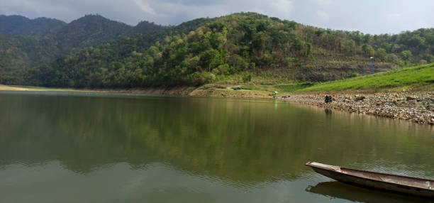 istock lake in the big forest 1329608361