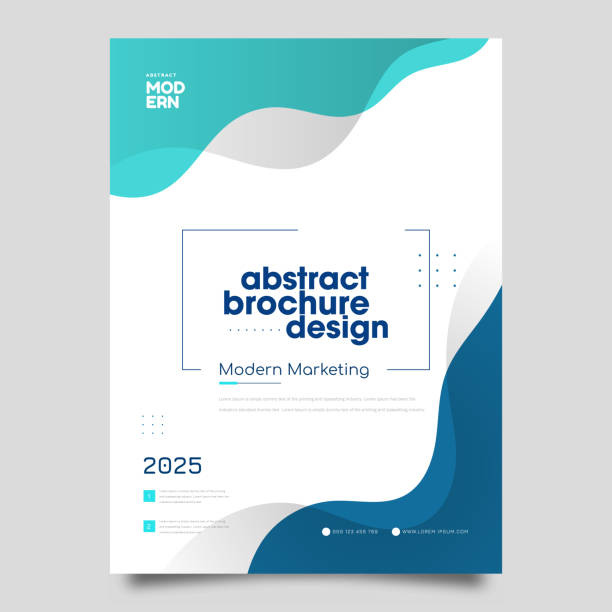 Brochure design, cover modern layout, annual report, poster, flyer in A4 Can be adapt for template presentation, cover, poster, layout, brochure aesthetic stock illustrations