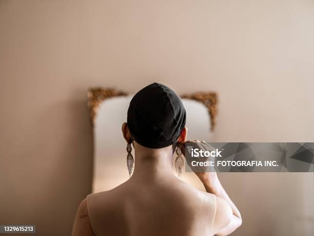 Young Filipino Drag Queen Getting Ready Stock Photo - Download Image Now - Drag Queen, Rear View, Preparation