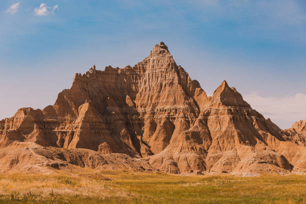 istock Sandstone mount in middle of desert field 1329615237