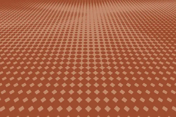 Vector illustration of Halftone Pattern abstract background with perspective