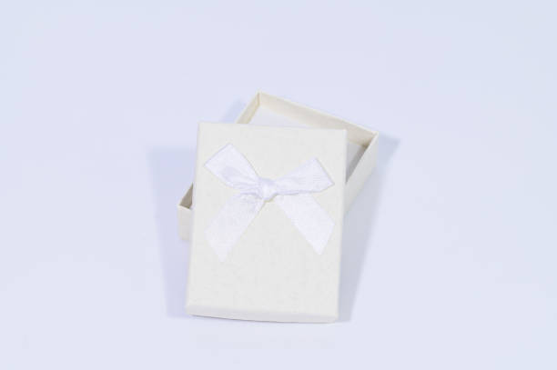 istock Creamy white gift box In the white background 1329617168