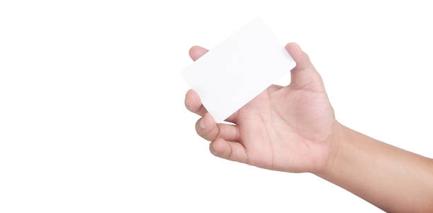 istock Hand holding virtual card with your 1329618816