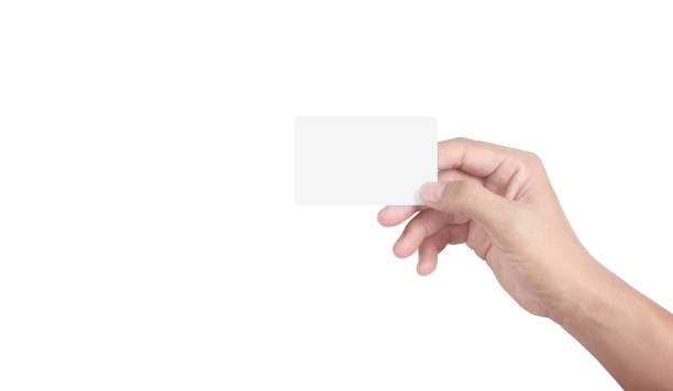 istock Hand holding virtual card with your 1329618822