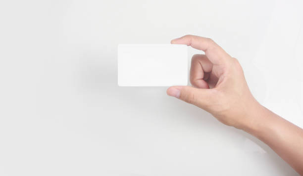 istock Hand holding virtual card with your 1329618823