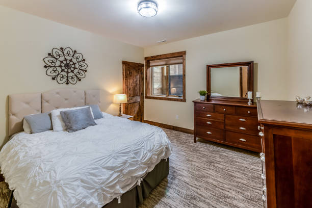 istock Bedroom with white duvet 1329620790