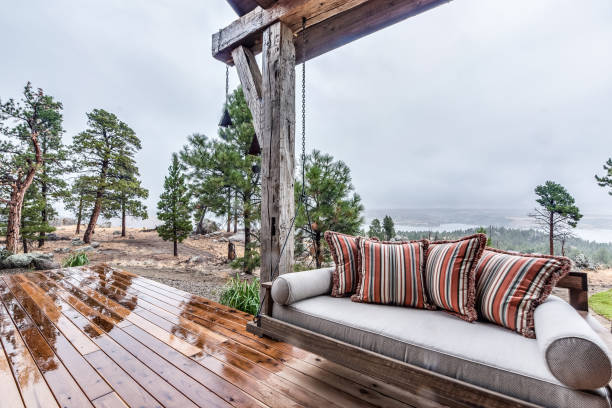 Nearby forest adds fun and excitement to outdoor entertaining