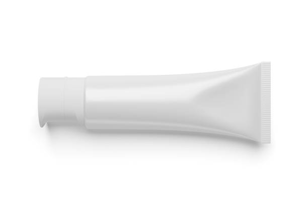 istock Blank white cosmetic tube isolated on white. 1329631901