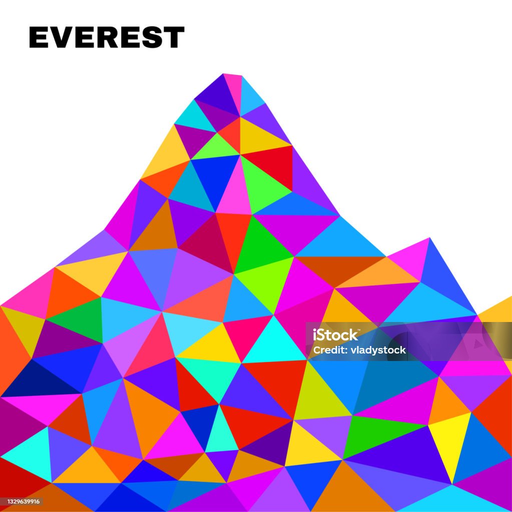 Hình Bóng Đỉnh Everest Theo Phong Cách Đa Giác Phong Cảnh Núi Với ...