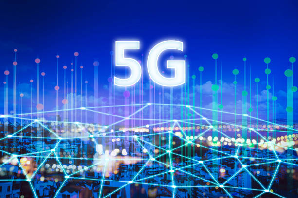 istock 5G network wireless system. Beautiful cityscape and network connection lines 1329639981