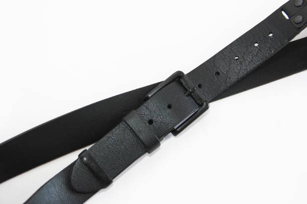 istock black men's leather belt with metal buckle 1329644241