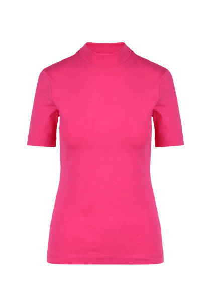 istock Women's slim blank T-shirt template 1329645429