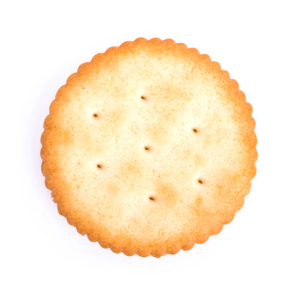 istock Top view of Crackers isolated on white background 1329650034