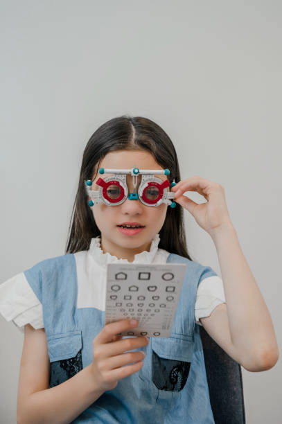 istock Patient eye vision examination in ophthalmological clinic 1329652909