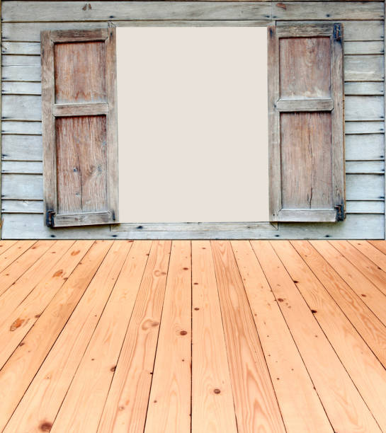 istock wood window with wood floor 1329655746