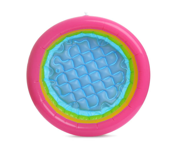 istock Colorful inflatable rubber pool isolated on white 1329655962