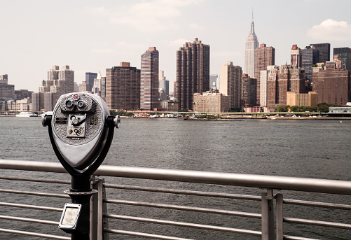 New York city skyline from a viewpoint