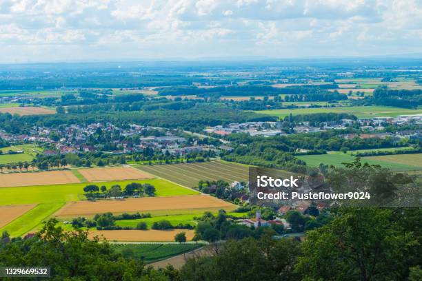 On Mountain Melibokus In Hesse Stock Photo - Download Image Now - Aerial View, Ancient, Architecture