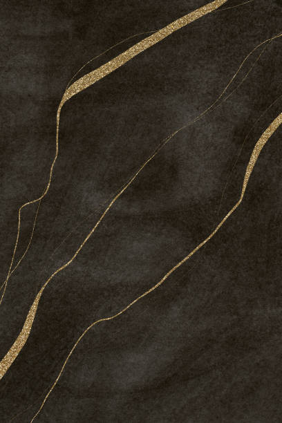 istock Gold Thread Watercolor Art Print 1329672118