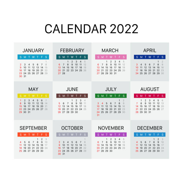 istock 2022 Year Calendar. Week starts on Sunday. Concept for print and WEB. Vector  illustration. 1329672791