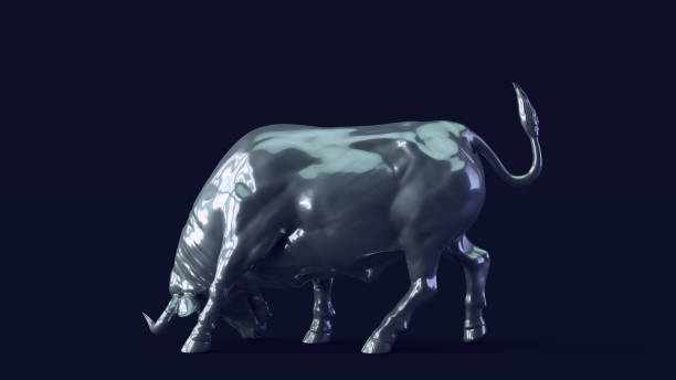 istock Bull with Green White Moody 80s lighting 1329676795