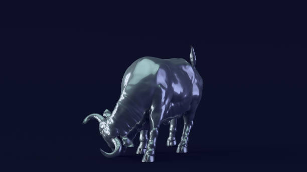 istock Bull with Green White Moody 80s lighting 1329676806