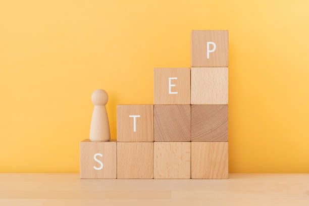 istock Step; Wooden blocks with 