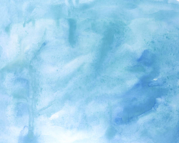 istock Blue watercolor background. Painted texture. Concept with copy space 1329680276