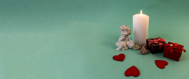 istock Flat lay with copy space  for the wedding, birthday, party or other celebration. 1329683352