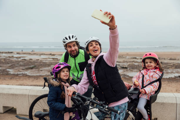 istock Young Family Taking a Selfie 1329684375