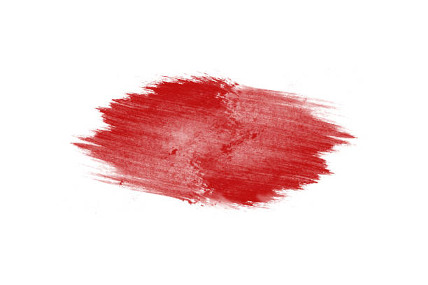 istock Abstract red watercolor hand paint texture, isolated on white background, watercolor textured backdrop, watercolor drop, traced, 1329688719