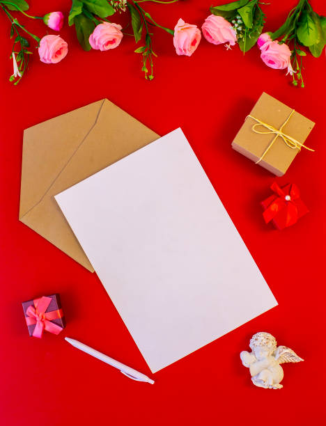 istock Flat lay with copy space  for the wedding, birthday, party or other celebration. 1329689088
