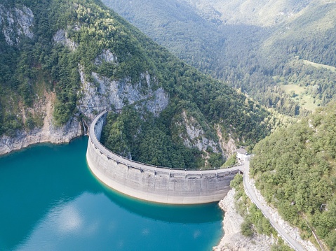 Specchieri dam from drone - Trentino