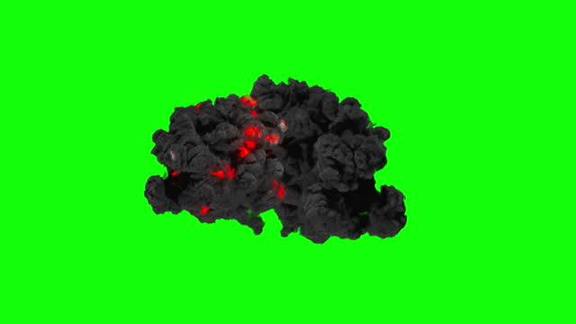 Bomb Explosion on Green screenBomb Explosion on Green screen with black and white Matte. 3D illustration with black and white Matte. 3D illustration
