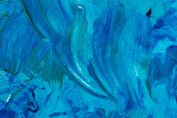 istock Abstract ocean art background. Summer marine design with acrylic paints. 1329691533