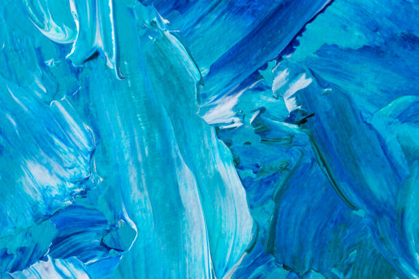 istock Abstract ocean art background. Summer marine design with acrylic paints. 1329692043