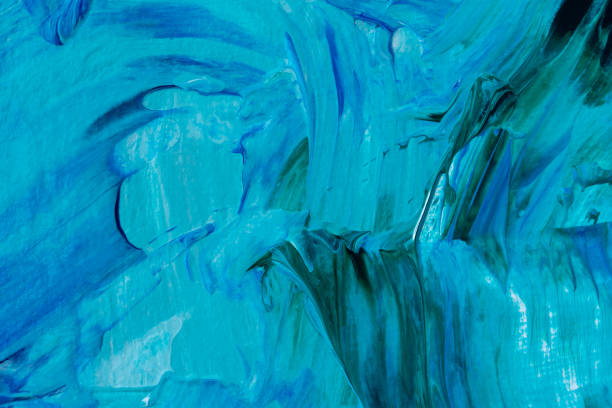 istock Abstract ocean art background. Summer marine design with acrylic paints. 1329692120