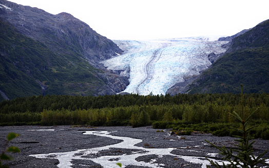 Image from 2015 reflects retreat of Exit Glacier, now a further diminished glacial mass and iconic feature of climate change