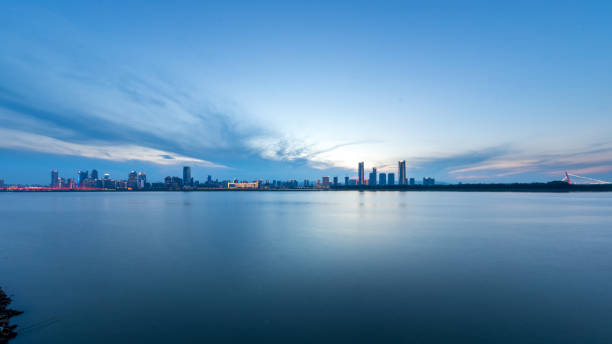 istock Chinese city, urban skyline at night 1329698197