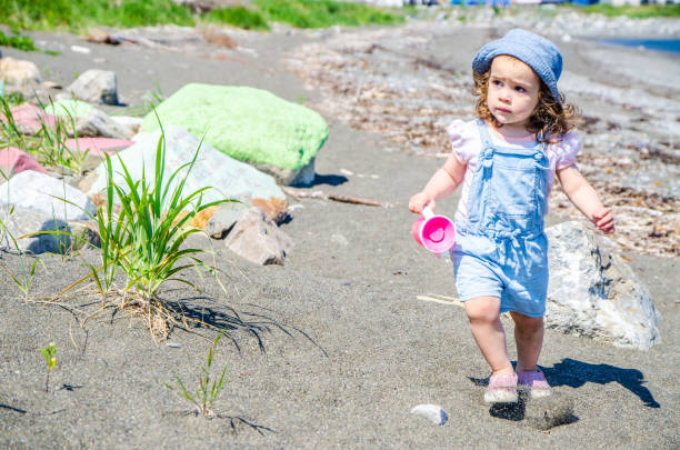 Little girl on beach