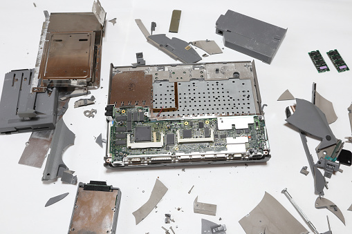 Destroyed computer