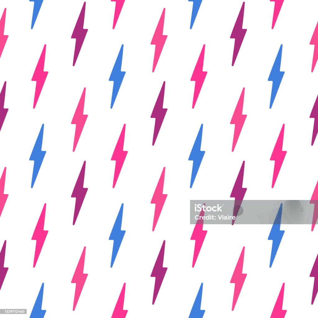 Pattern Lightining Seamless Pattern With Lightning On A White Background Stock ...