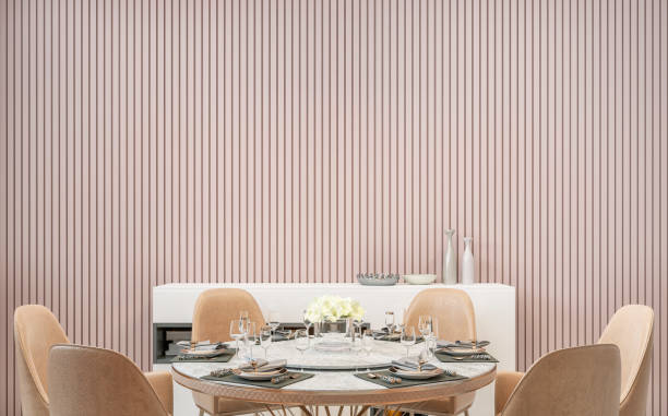 istock Modern luxury dining room with round table and decoration 1329723715