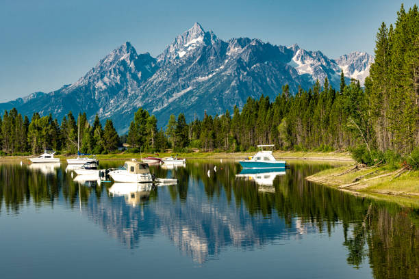 istock Sunrise on the Tetons at Colter Bay 1329724752